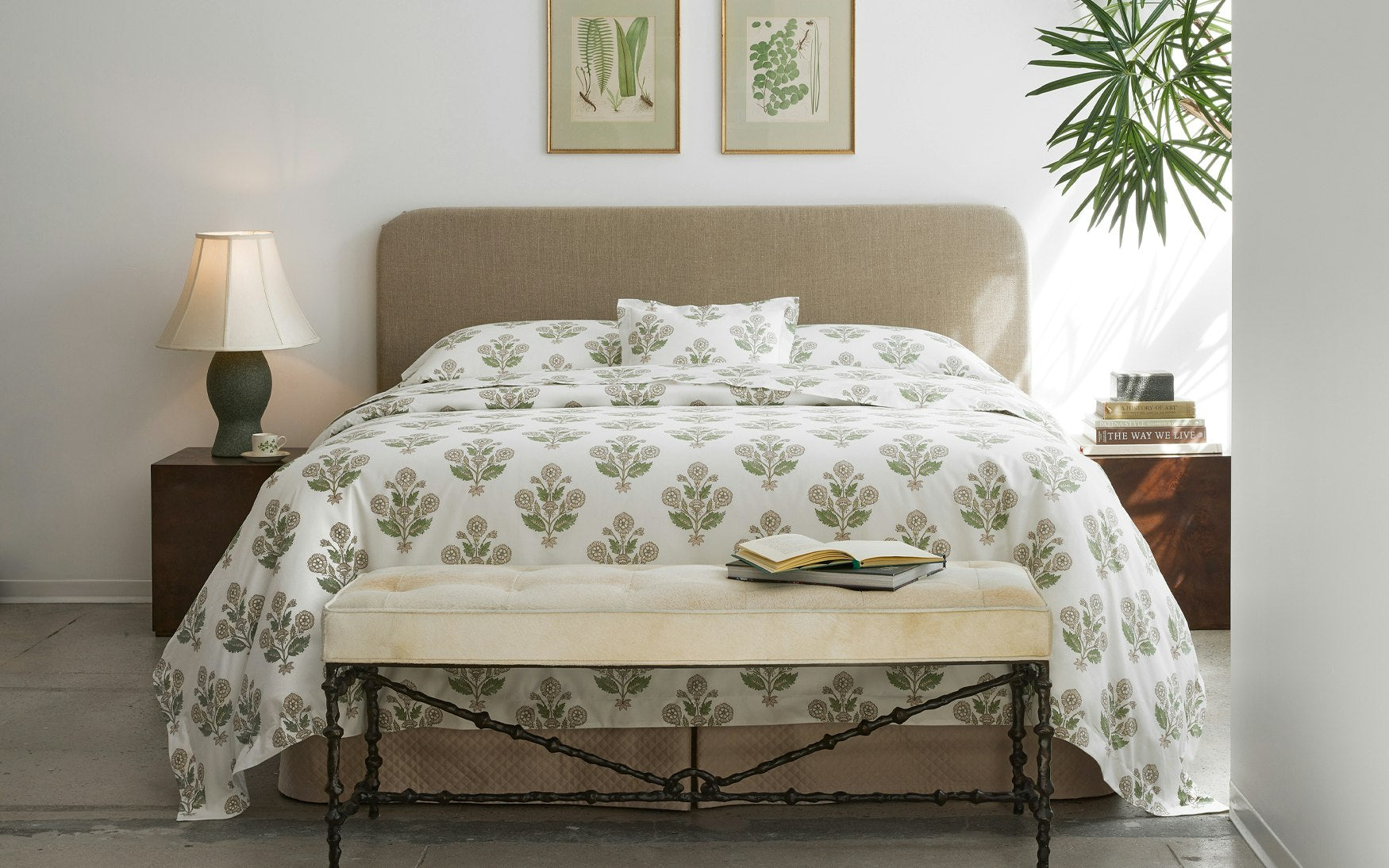 Matouk- Dalila Full/ Queen Duvet Cover- Pebble