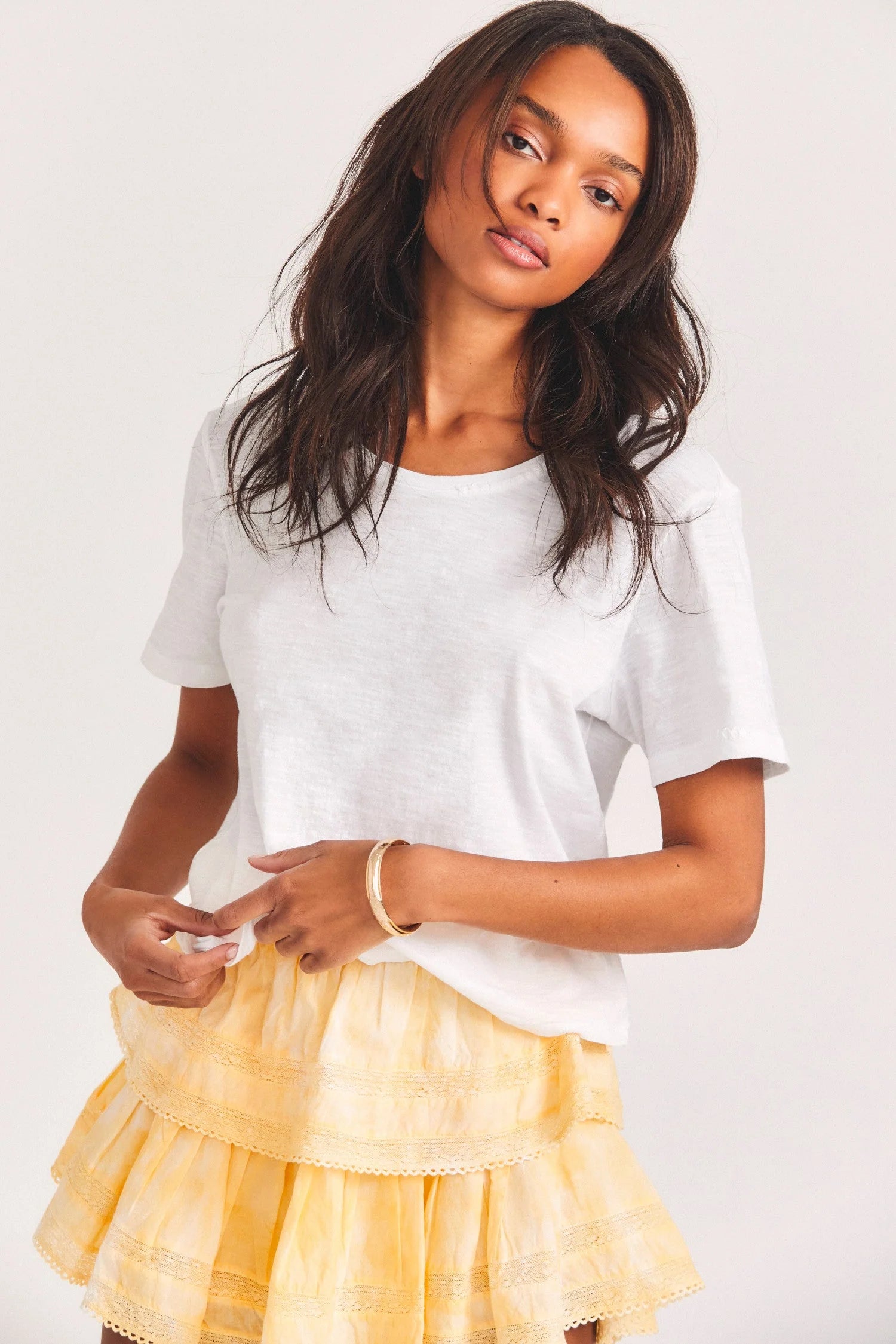 Love Shack Fancy - Calix Tee - White