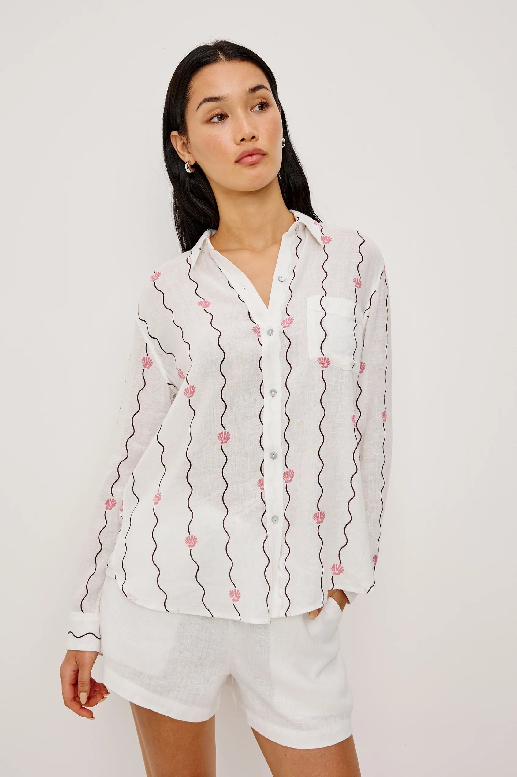 Rails Women's Charli Shirt in Striped Seashells