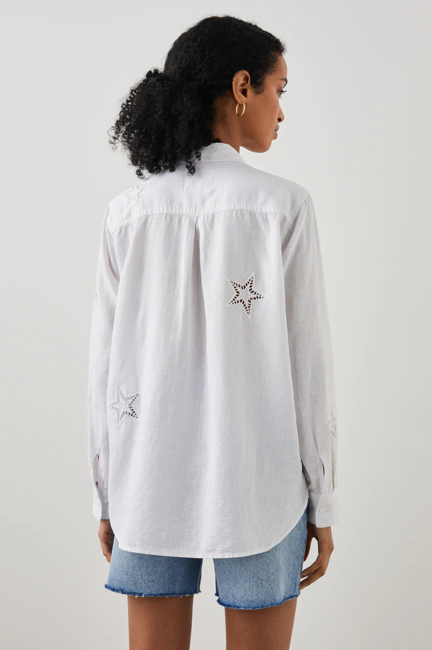 Rails - Charli Shirt - White Eyelet Stars