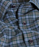 David Donahue - Brushed Plaid Shirt - Green