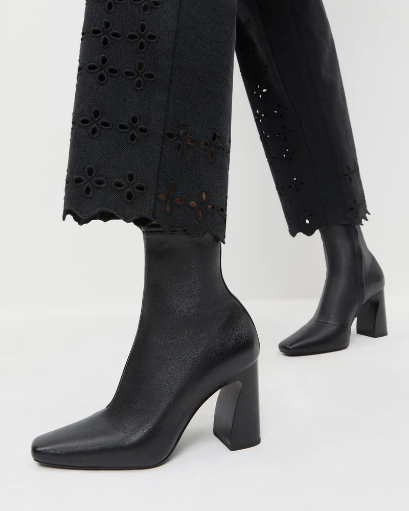 Loeffler Randall- Chloe Stretch Ankle Boot- Black
