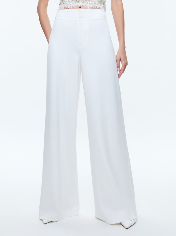 Alice + Olivia - Andra High Rise Wide Leg Pant - Off White