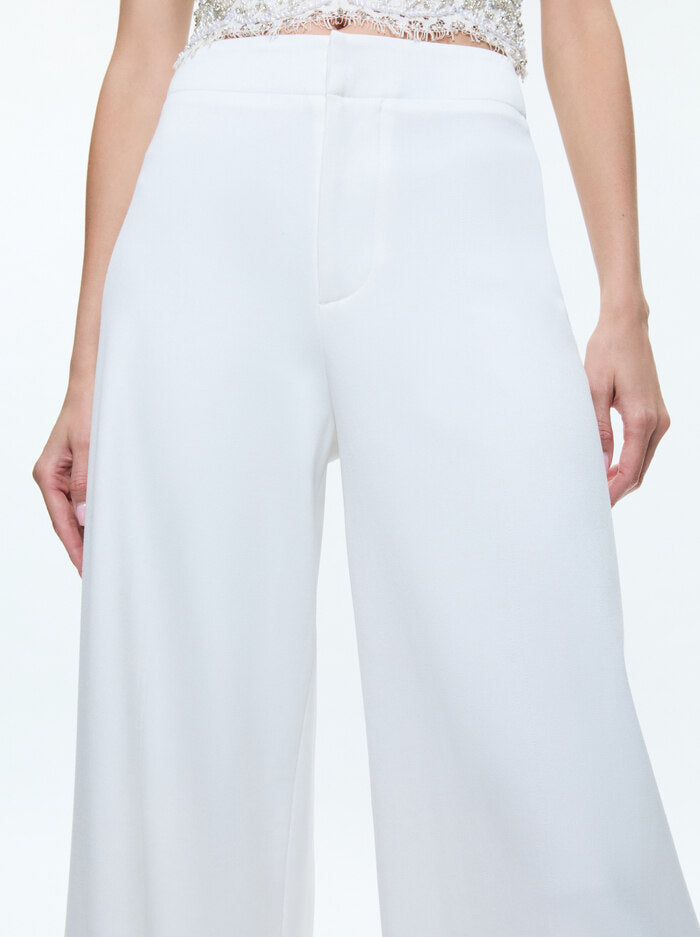 Alice + Olivia - Andra High Rise Wide Leg Pant - Off White