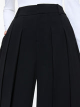 Alice + Olivia - Simon High Rise Wide Leg Pleated Trouser - Black