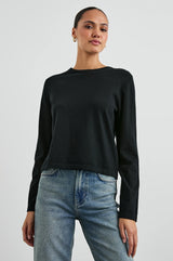 Rails - Cotton Cashmere Long Sleeve Tee - Black