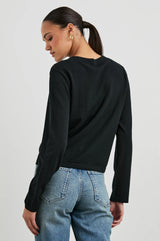 Rails - Cotton Cashmere Long Sleeve Tee - Black
