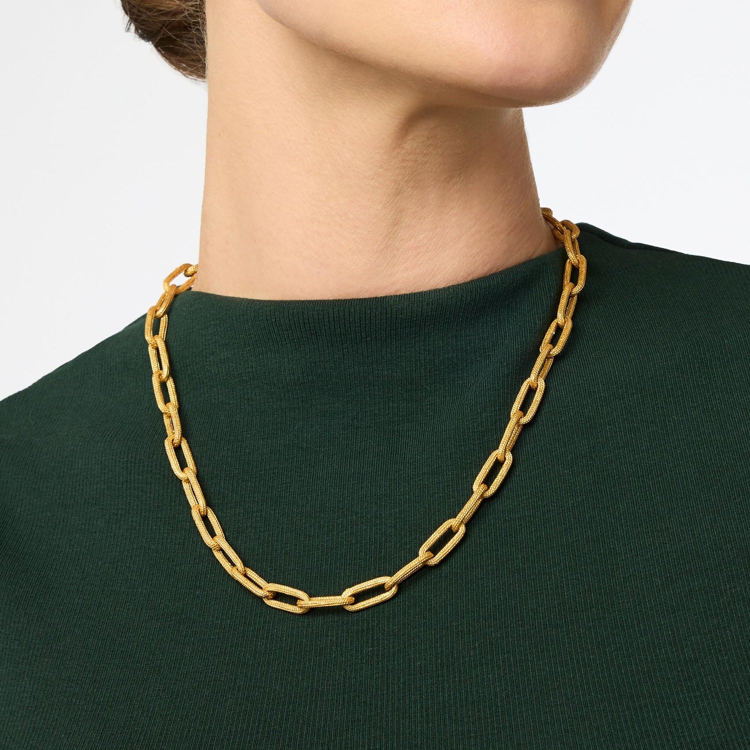 Julie Vos - Cheval Paperclip Link Necklace  - Gold