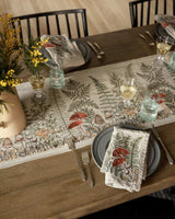 Coral & Tusk - Mushrooms and Ferns Bouquet Dinner Napkin - 20x20