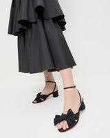 Loeffler Randall- Dahlia Pleated Bow Heel- Black
