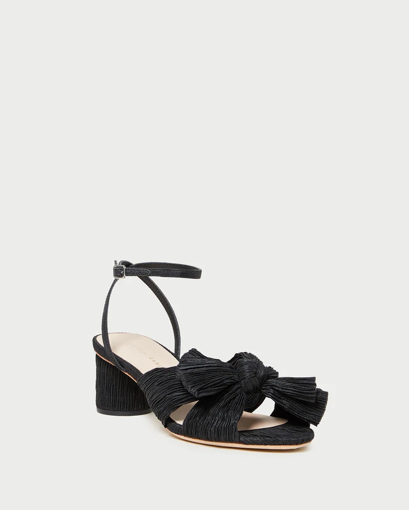 Loeffler Randall- Dahlia Pleated Bow Heel- Black