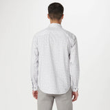 Bugatchi - OoohCotton James Leaf Print Shirt - Platinum