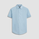 Bugatchi - OoohCotton Miles SS Shirt - Air Blue Pattern