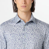 Bugatchi - James Leaf Print OoohCotton Shirt - Navy