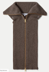 Veronica Beard - Beach Cashmere Dickey - Heather Dark Umber