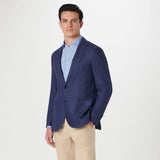 Bugatchi - Two Button Linen Blazer - Navy