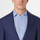 Bugatchi - Two Button Linen Blazer - Navy