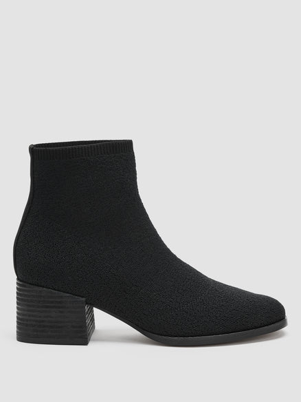 Eileen Fisher - Paron Crepe Stretch Wedge Bootie - Black