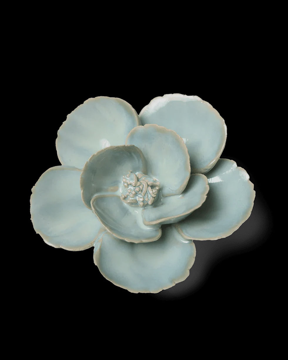 Ceramic Flower - Milk Teal Poppy - EG19