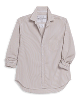 Frank & Eileen - Eileen Relaxed Button Up Shirt - Cream Vertical Stripe