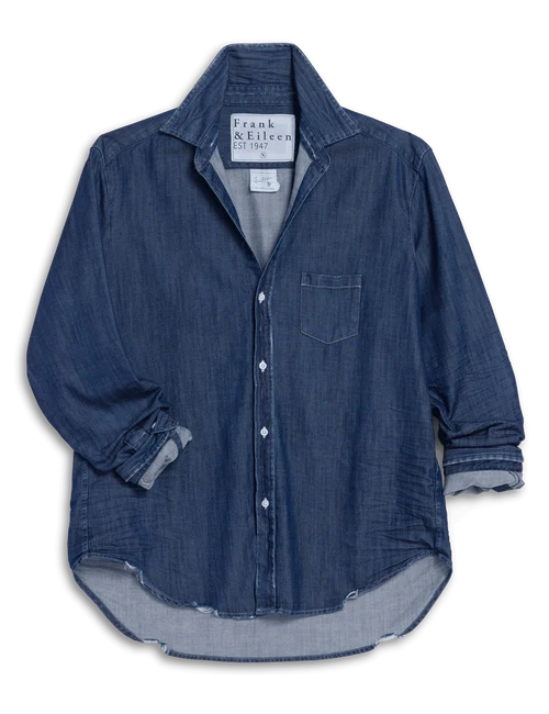 Frank & Eileen- Eileen Relaxed Button Up Shirt- Vintage Dark Wash
