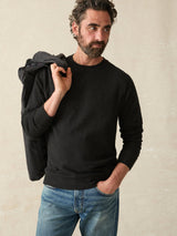 Faherty - Legend Sweater Crew - Heathered Black Twill