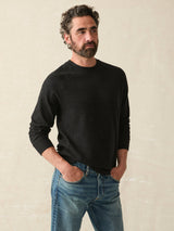 Faherty - Legend Sweater Crew - Heathered Black Twill