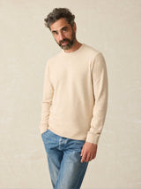 Faherty - Jackson Crew Sweater - Seapoint Sand Heather