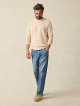 Faherty - Jackson Crew Sweater - Seapoint Sand Heather