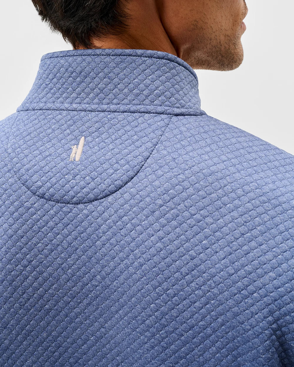 Johnnie-O- Rockwells Diamond-Quilted Henley Pullover- Laguna Beach