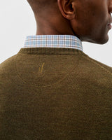 Johnnie-O- Ronald Merino Wool Crewneck Sweater- Mallard