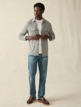 Faherty - Legend Sweater Shirt - Fossil Grey Twill