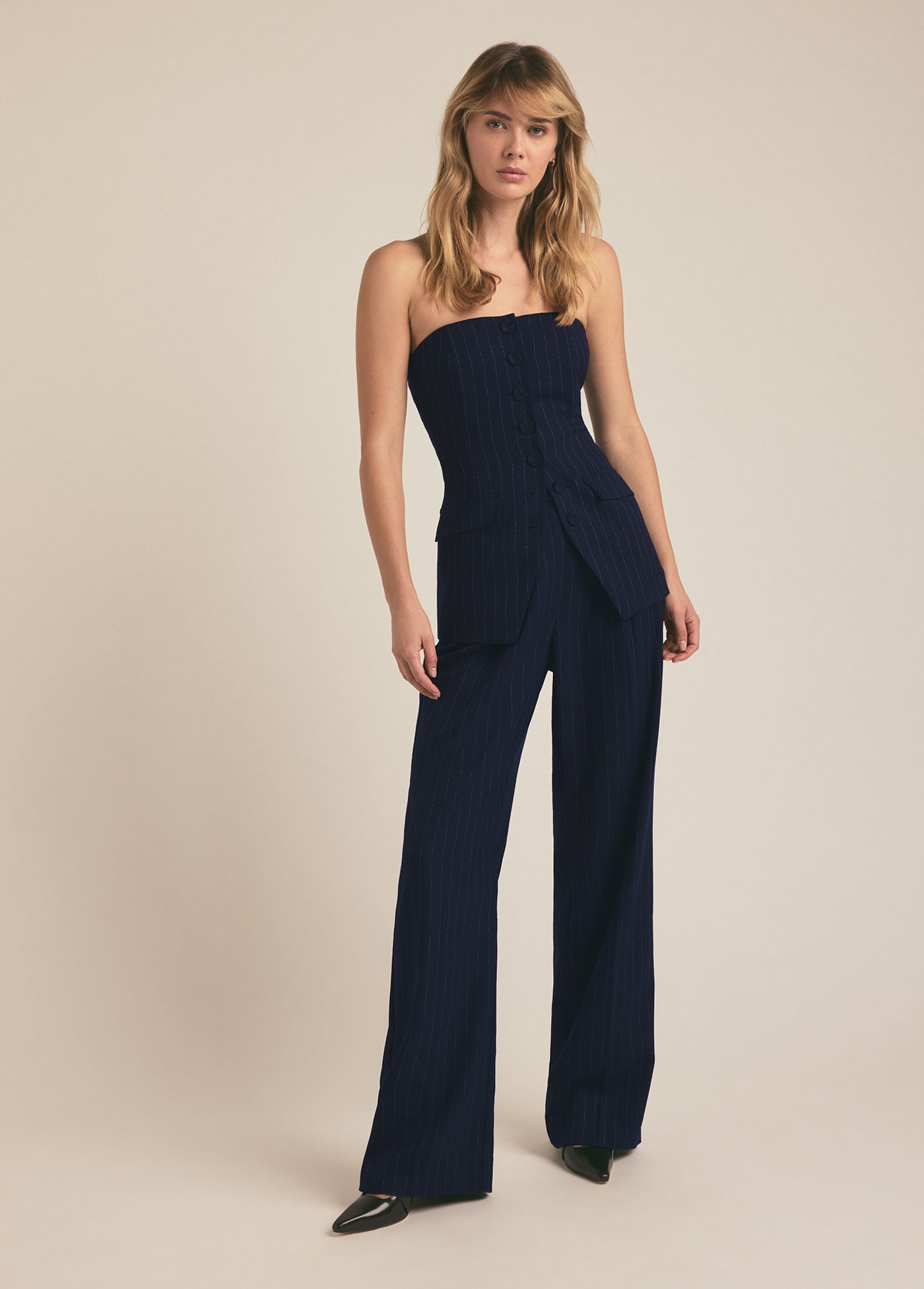 Favorite Daughter - Dream Favorite Pant - Navy Pinstripe