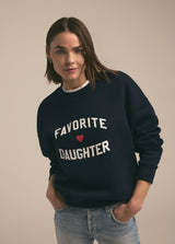 Favorite Daughter - Heart Logo Sweatshirt - Navy