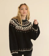 Doen- Field Sweater- Black Aberdeen Fair Isle