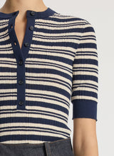 A.L.C. - Fisher Top - Navy/White