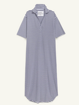 Frank & Eileen Emma Henley Maxi Dress white navy