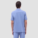 Bugatchi - Short Sleeve Seersucker Camp Shirt - Air Blue
