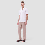 Bugatchi - Short Sleeve Seersucker Camp Shirt - White