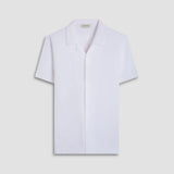 Bugatchi - Short Sleeve Terry Camp Shirt - White