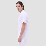 Bugatchi - Short Sleeve Terry Camp Shirt - White