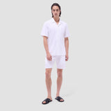Bugatchi - Short Sleeve Terry Camp Shirt - White