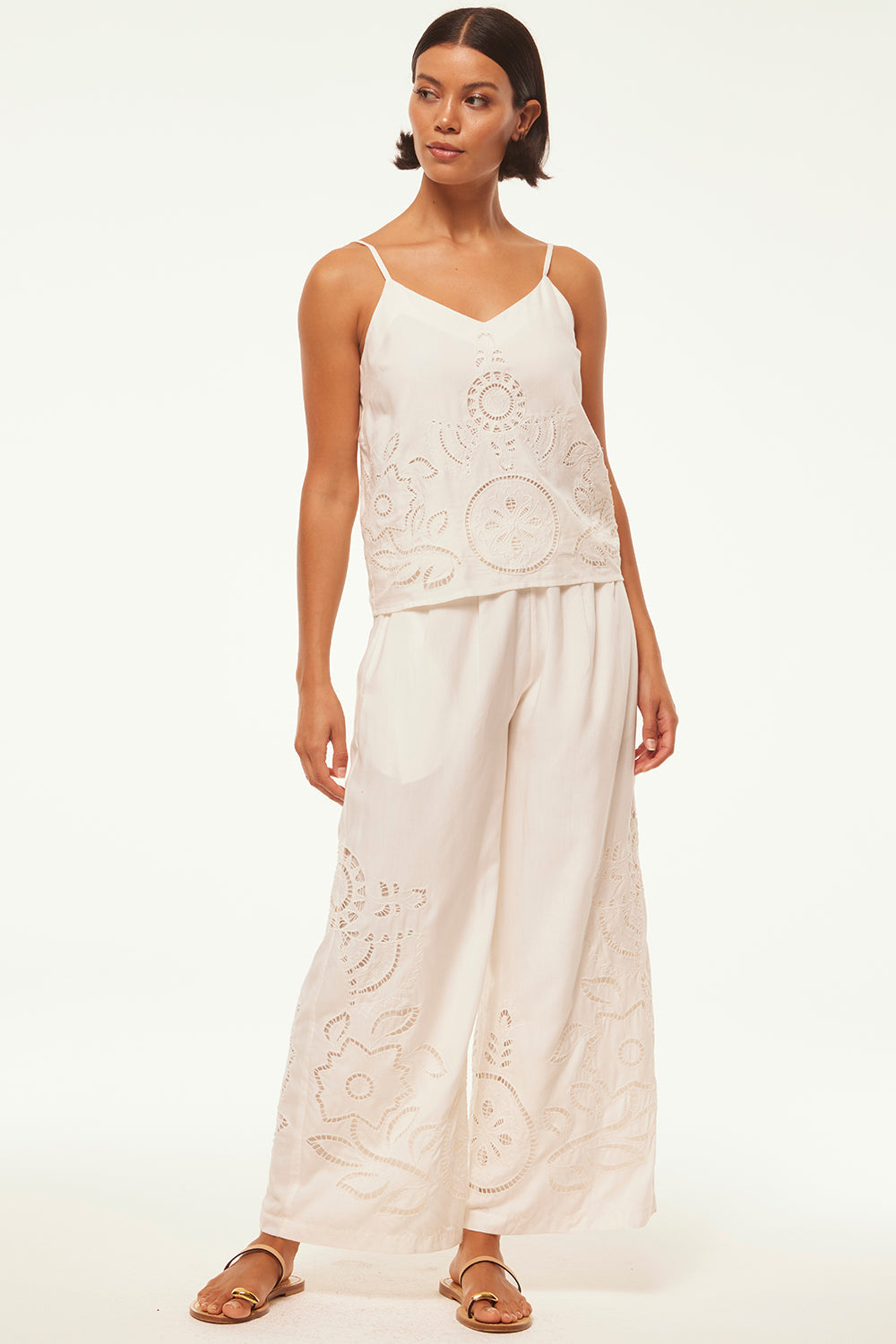 MISA - Carlita Pant - White Eyelet