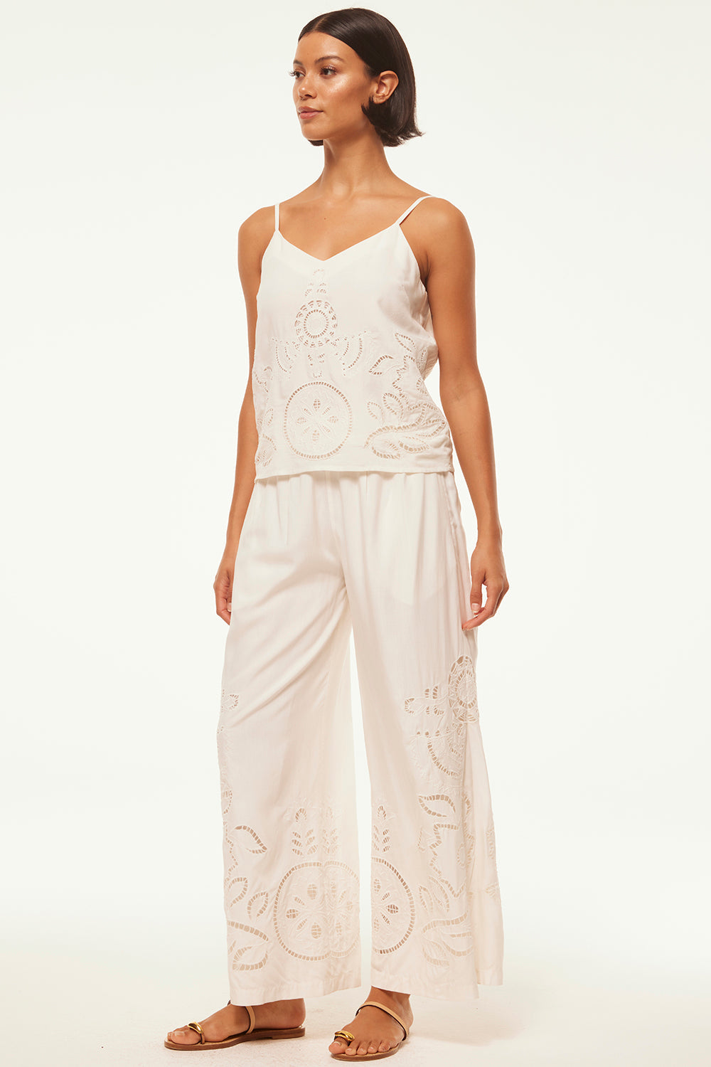MISA - Carlita Pant - White Eyelet
