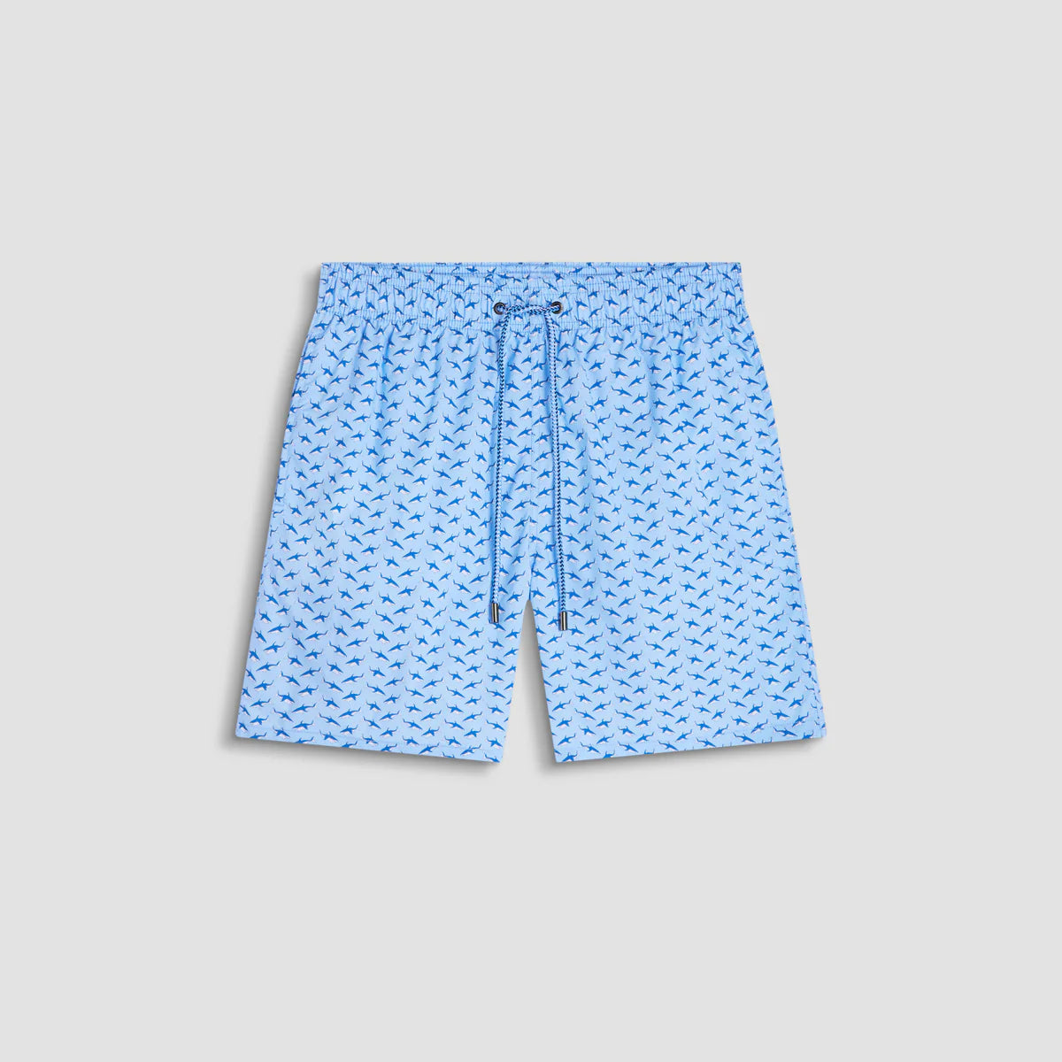 Bugatchi - Cosmo Above Knee Fish Print Swim Trunks