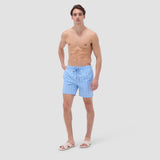 Bugatchi - Cosmo Above Knee Fish Print Swim Trunks
