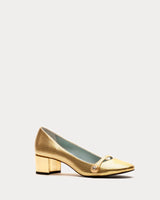 Frances Valentine - Gaga Pump - Metallic Leather Gold