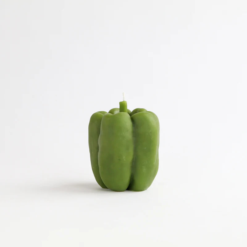 Green Bell Pepper Beeswax Candle
