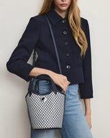 Veronica Beard - Woven Anchor Bag - Navy Multi
