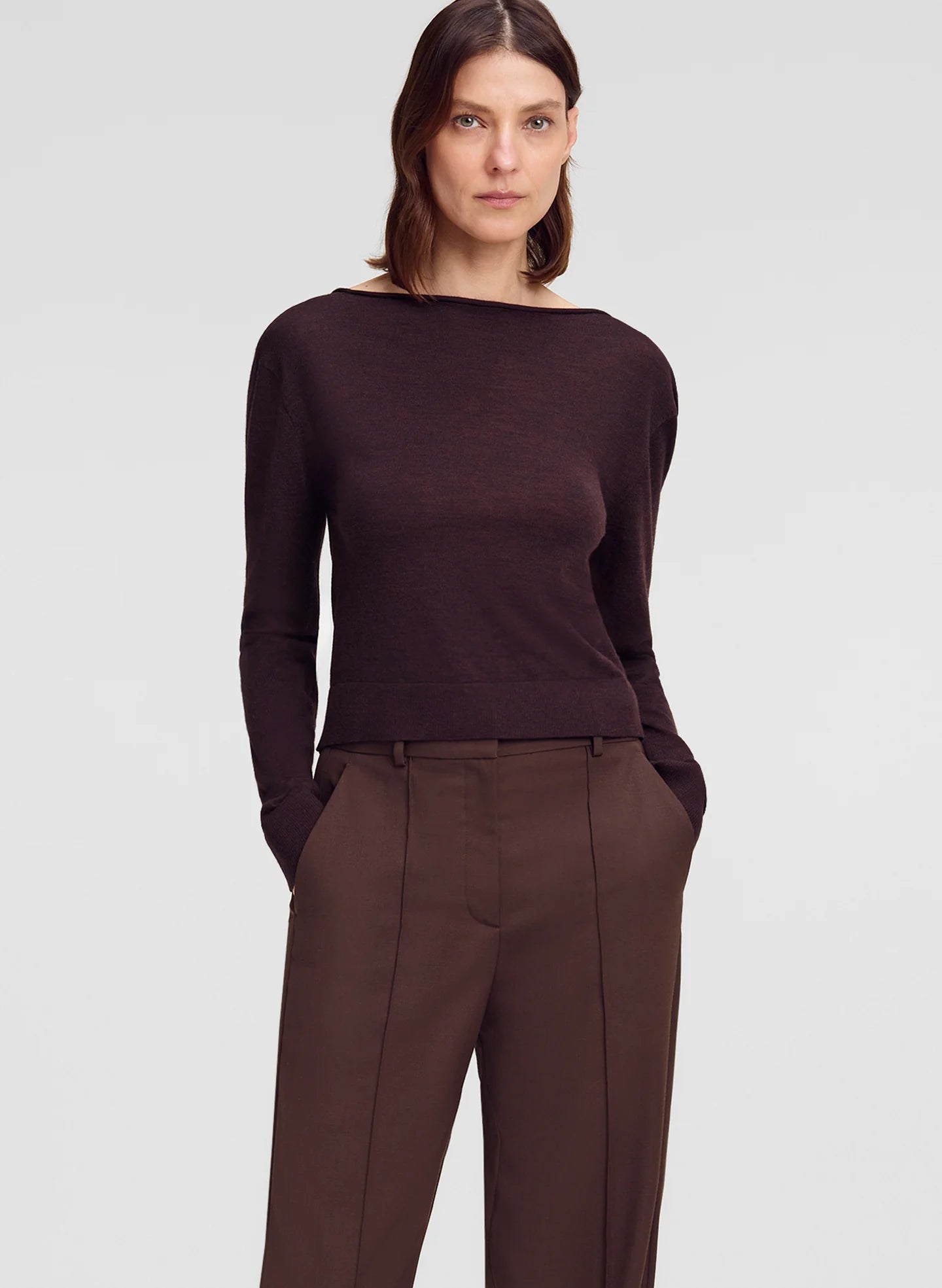 A.L.C.- Heather Top- Ganache